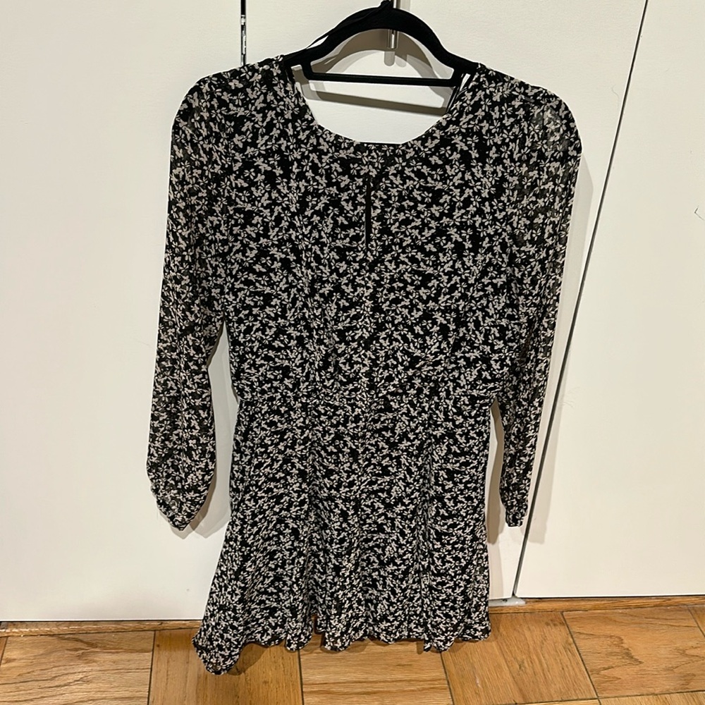 Black and white size small floral dress